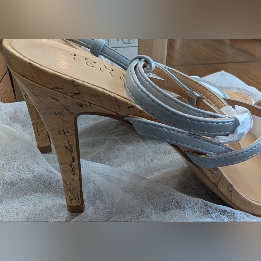 JOURNEE COLLECTION Womens Bluish-Gray Fylissa Open Toe Stiletto Heeled Sandal 9M - Picture 5 of 13